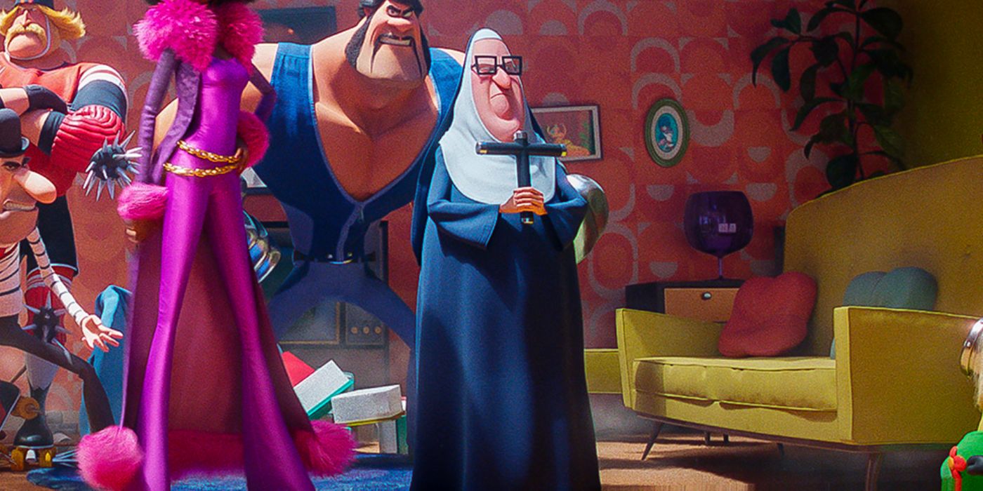 nun-chuck in Minions The Rise of Gru with The Vicious 6