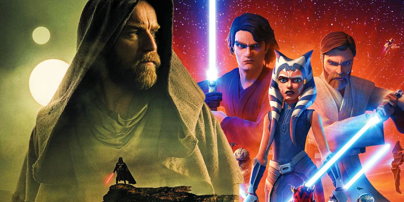 The posters for Obi-Wan Kenobi and Star Wars: The Clone Wars season 7