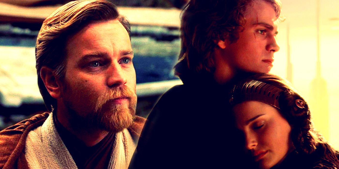 Obi-Wan Kenobi with Anakin Skywalker and Padmé Amidala