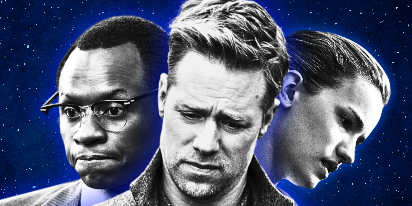 O'Donnell, Finlay and Roscoe in Reacher season 3 collage