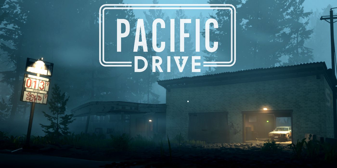 Pacific Drive: The Car Garage with the game's logo added above the roof
