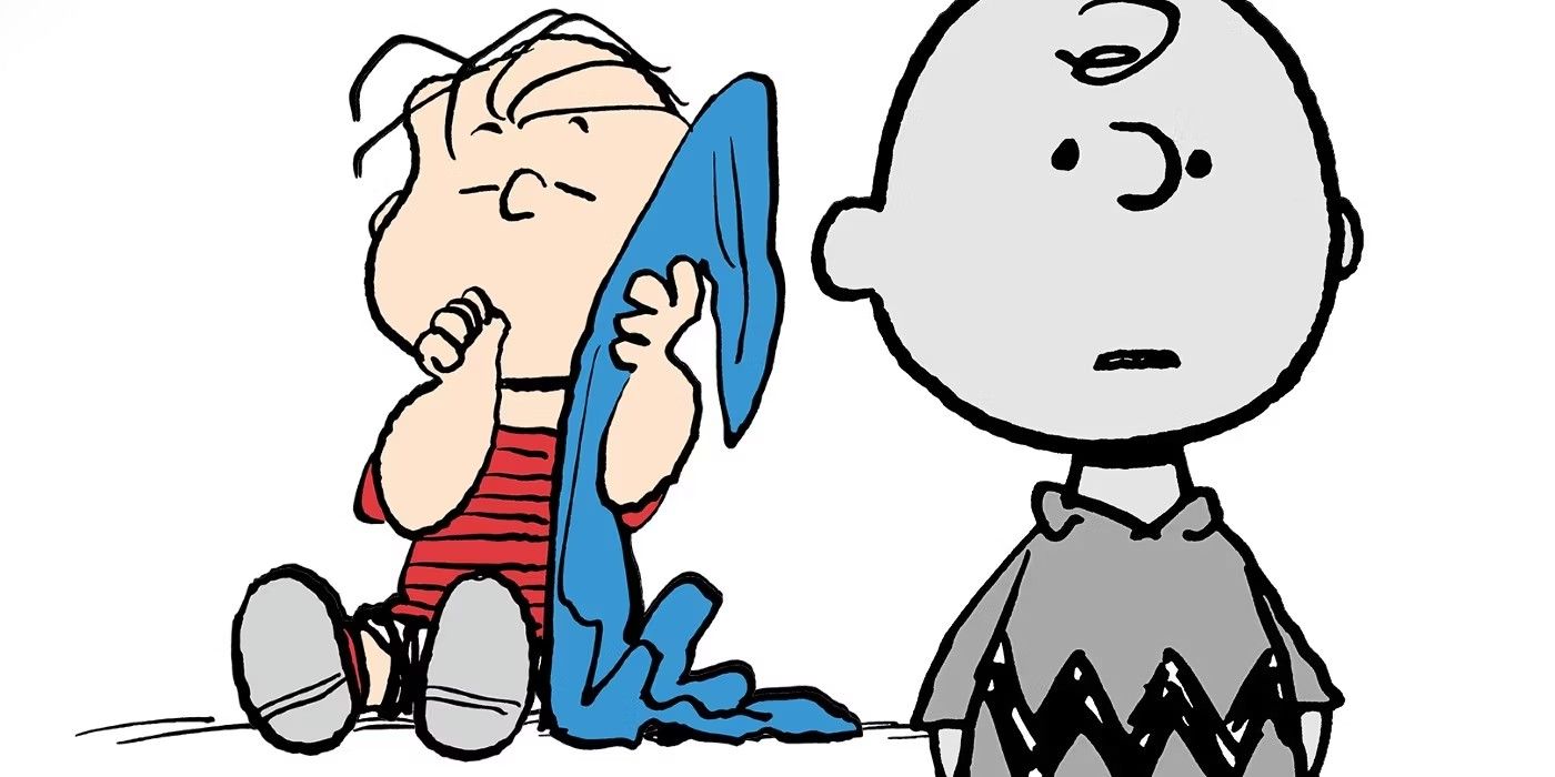 peanuts comics linus in color but charlie brown in grayscale