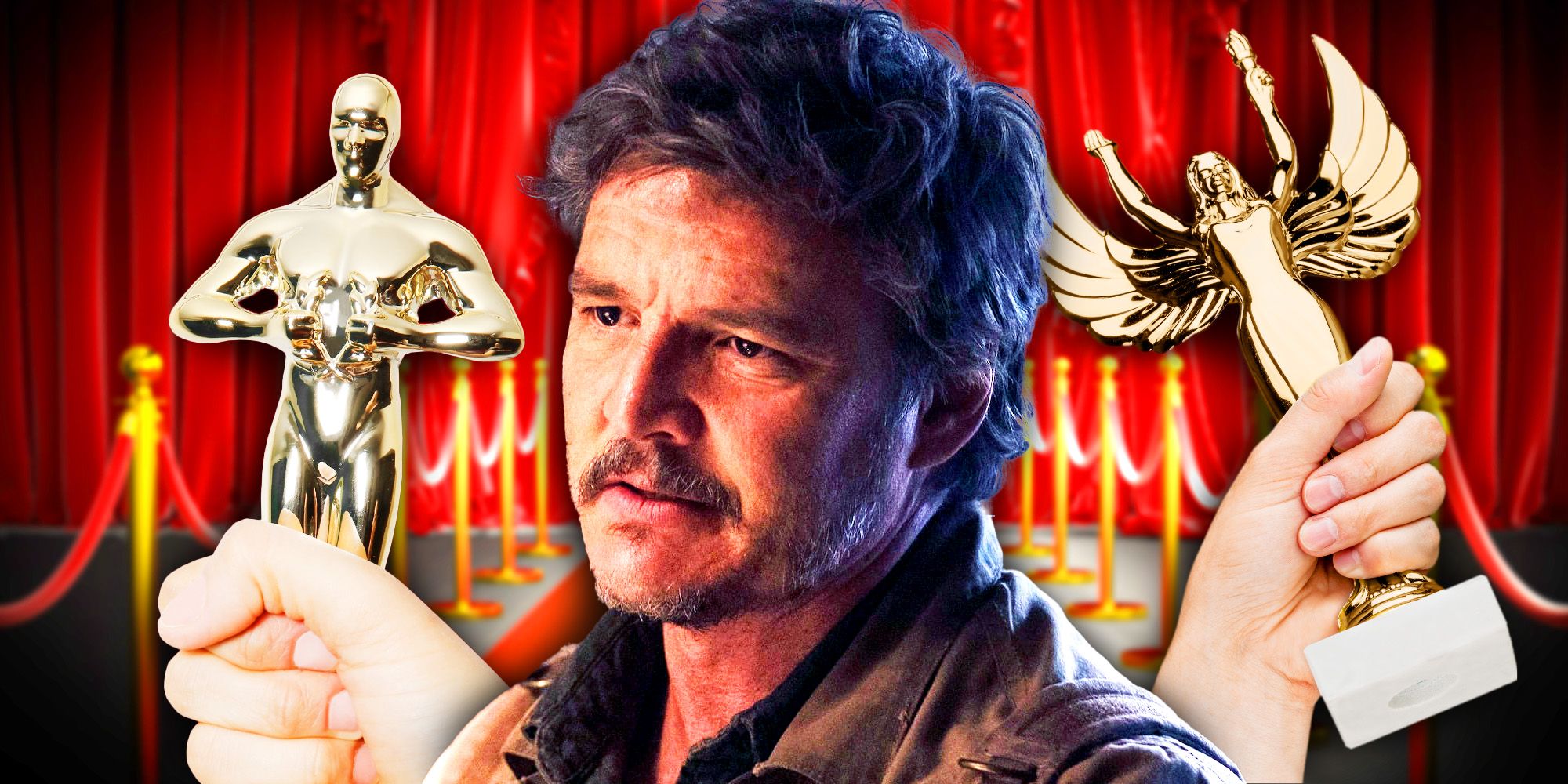 Pedro Pascal as Joel from The Last of Us with multiple awards