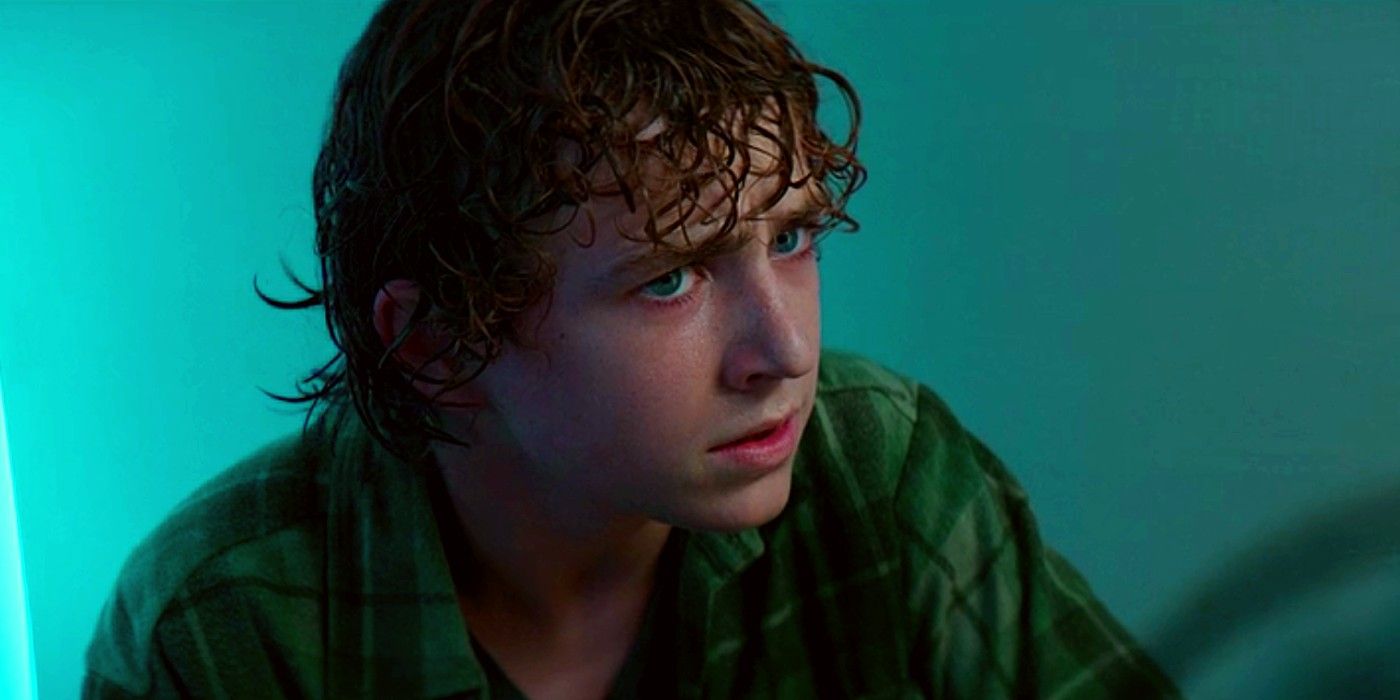 Percy drenched and looking worried in Percy Jackson and the Olympians season 1 episode 4