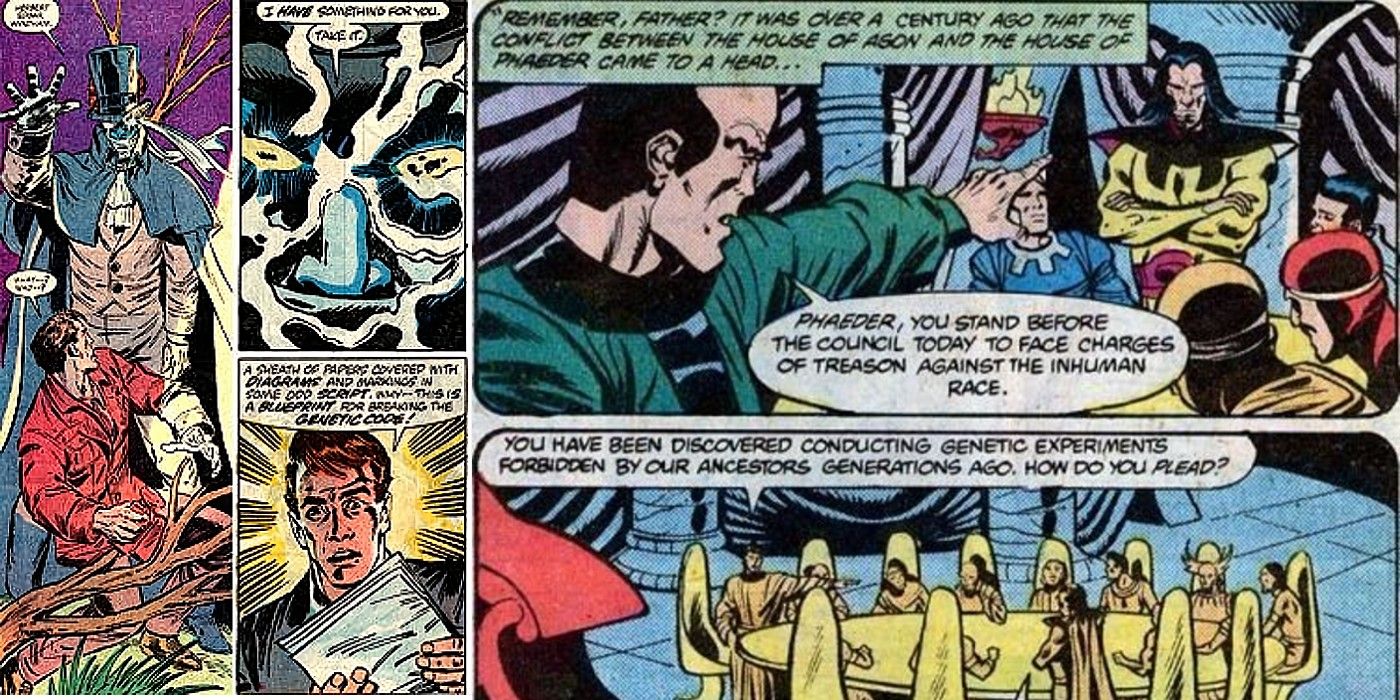 Phaeder the inhuman from marvel comics panels