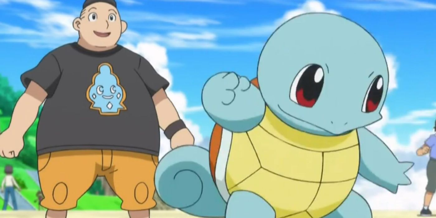 Pokemon: Tierno and his dancing Squirtle.