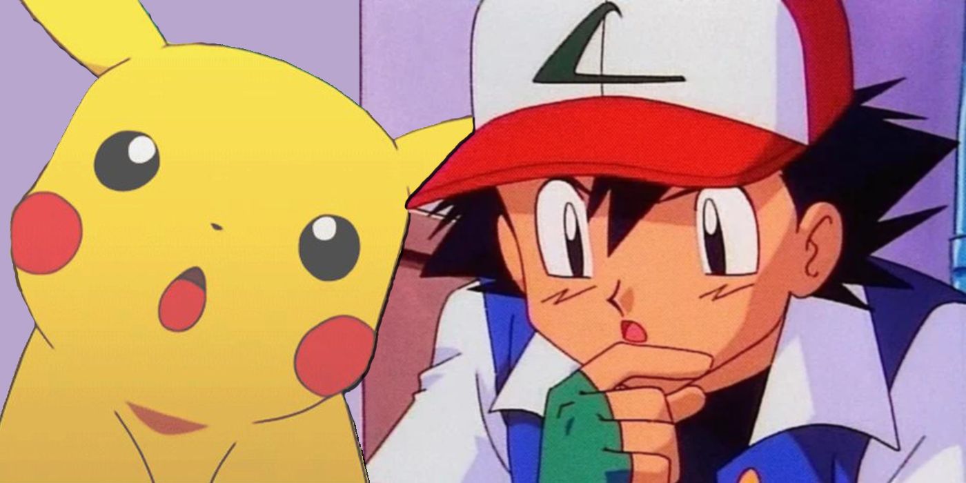 An inquisitive looking Ash and Pikachu in Pokémon