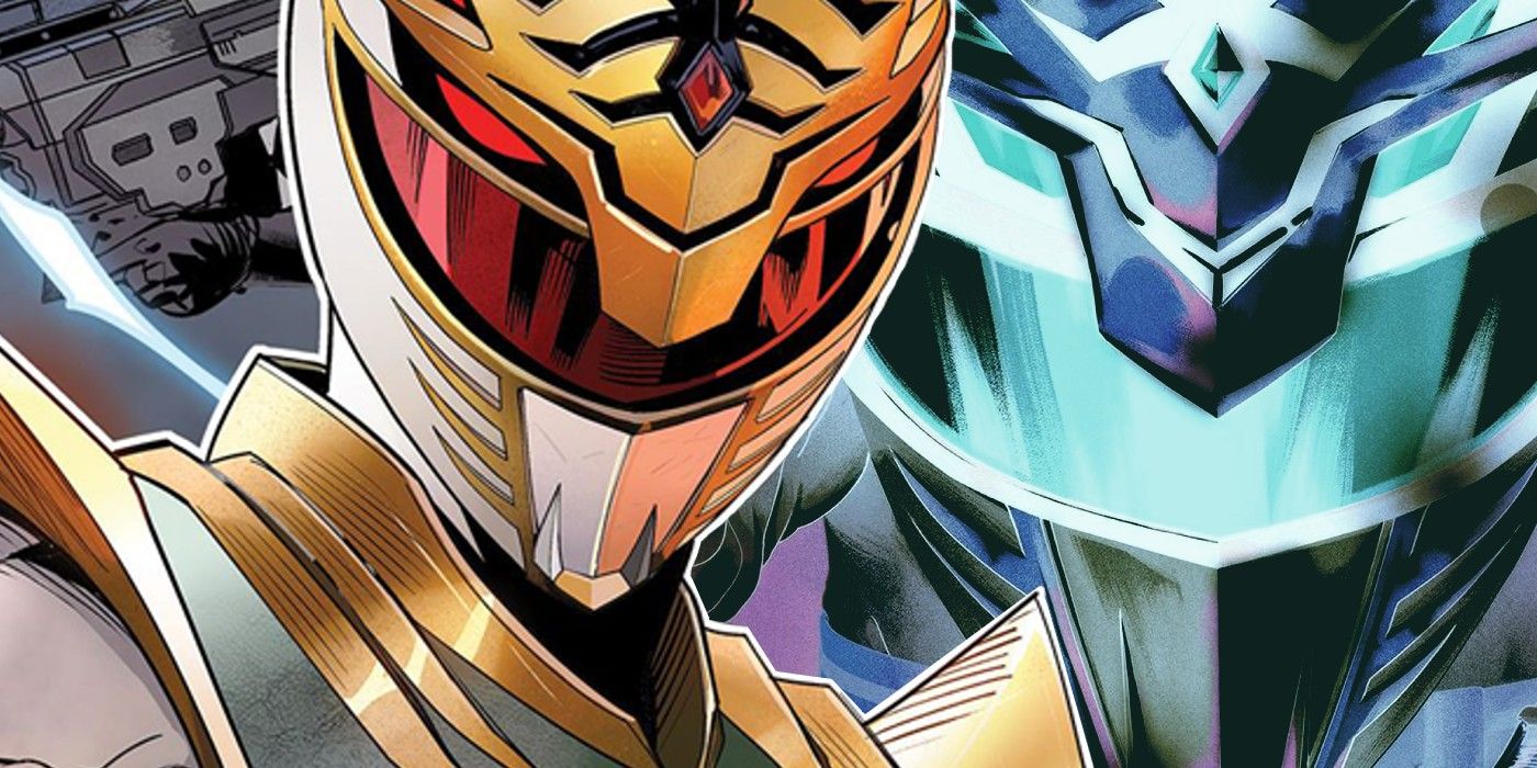 power rangers' lord drakkon in front of comic book panels