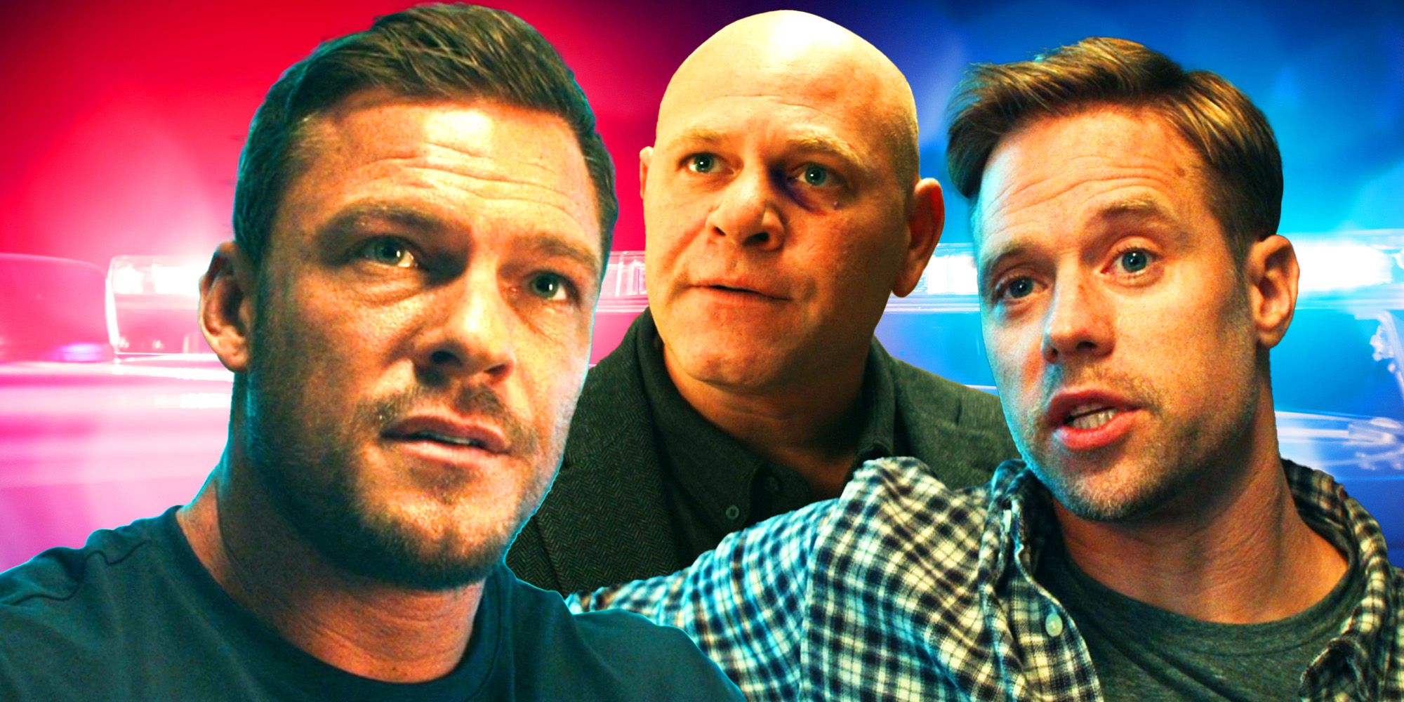 Alan Ritchson as Jack Reacher and Domenick Lombardozzi as Russo in Reacher season 2