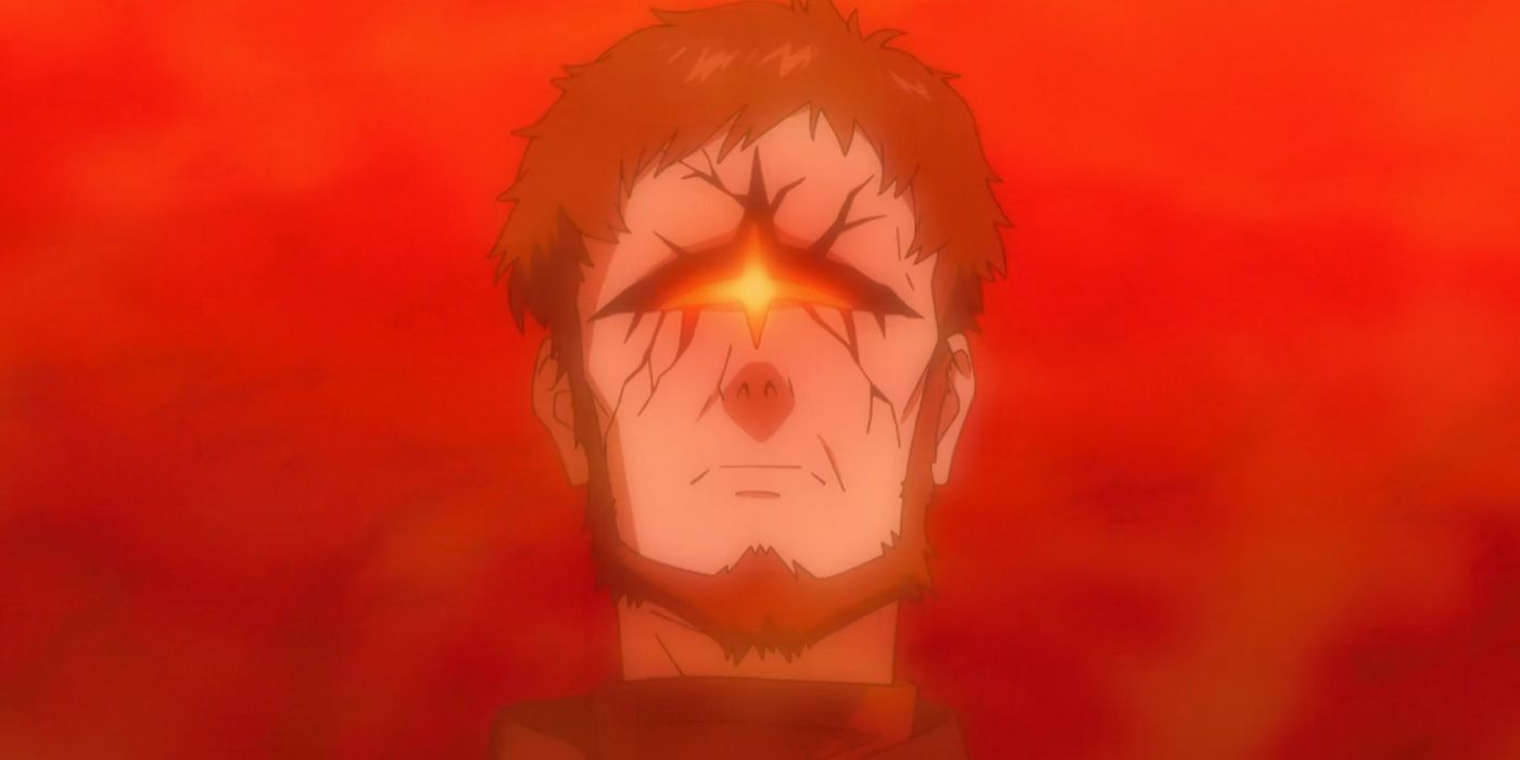 Rebuild of Evangelion: Gendo rejected his humanity.