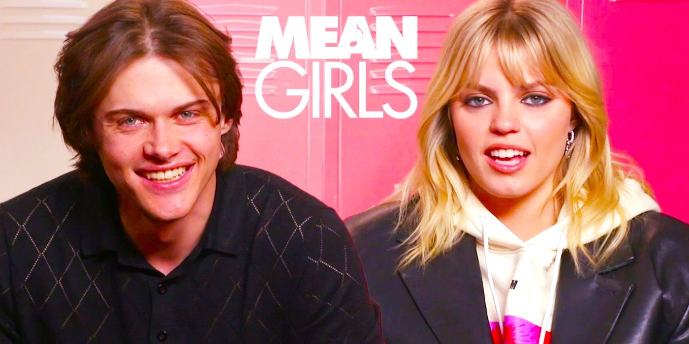 Edited image of Reneé Rapp & Christopher Briney during Mean Girls interview