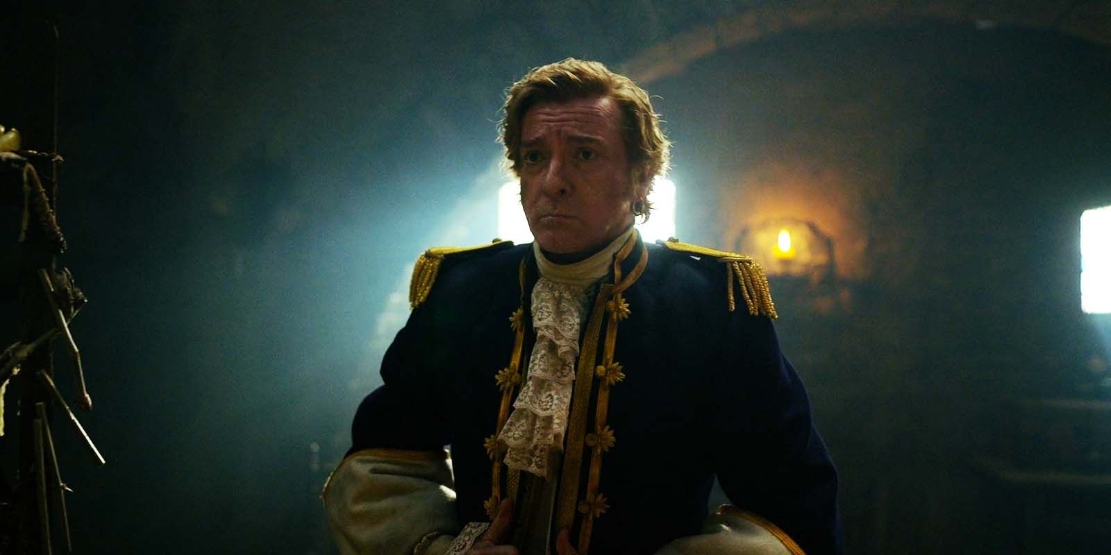 Rhys Darby as Stede Bonnet shakes in 'Our Flag Means Death' Season 2 Episode 8