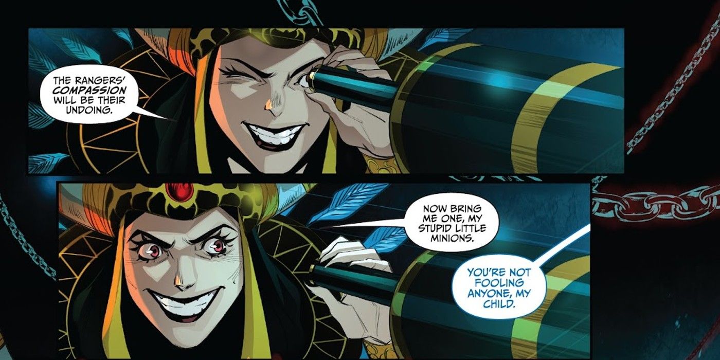 Go Go Power Rangers #20, Rita Repulsa’s mother Lady Fienna interrupts her daughter as she watches the Power Rangers