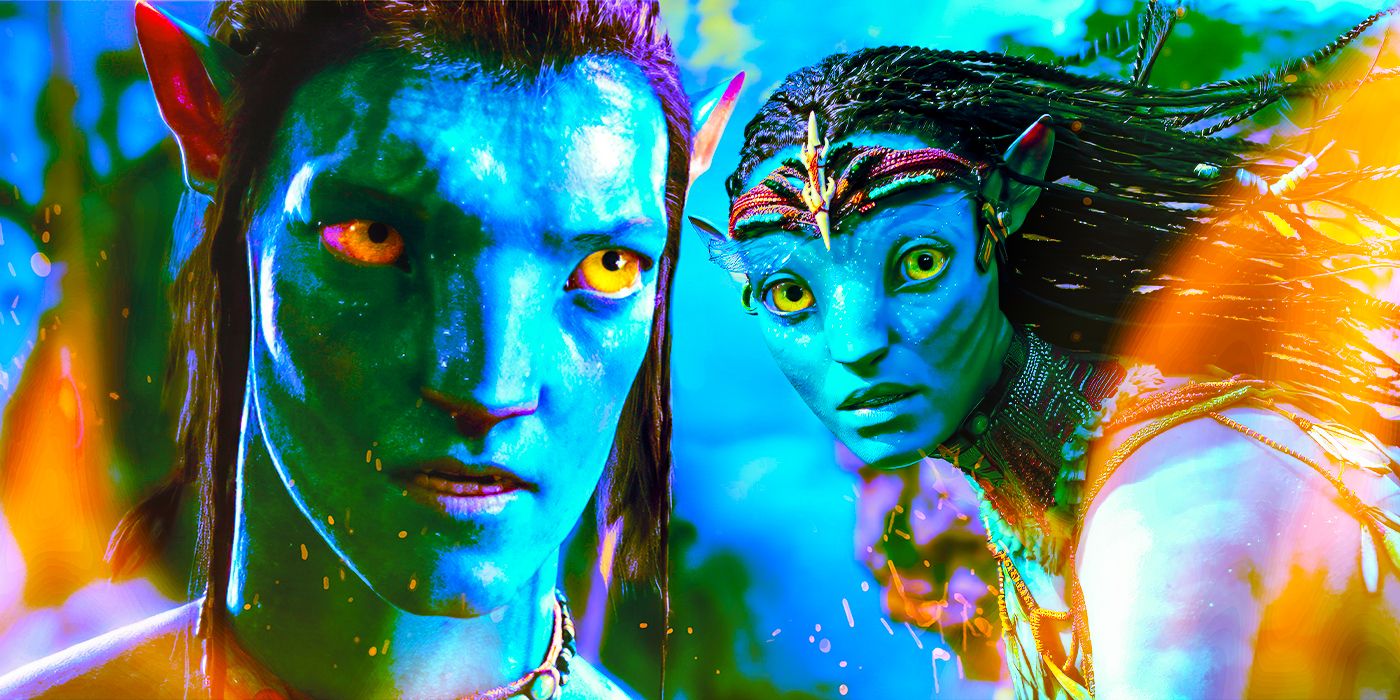 (Sam-Worthington-as-Jake-Sully)-from-Avatar-1--and-(Zoe-Saldana-as-Neytiri)-from-Avatar-2