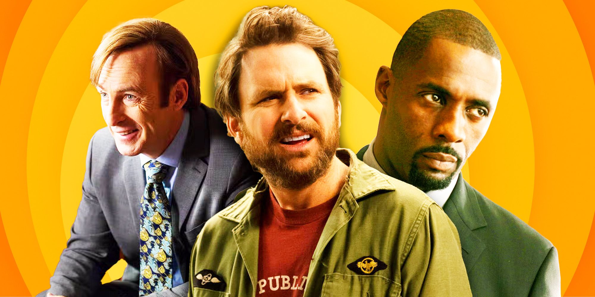 Saul Goodman from Better Call Saul, Charlie from It's Always Sunny, Stringer Bell from The Wire