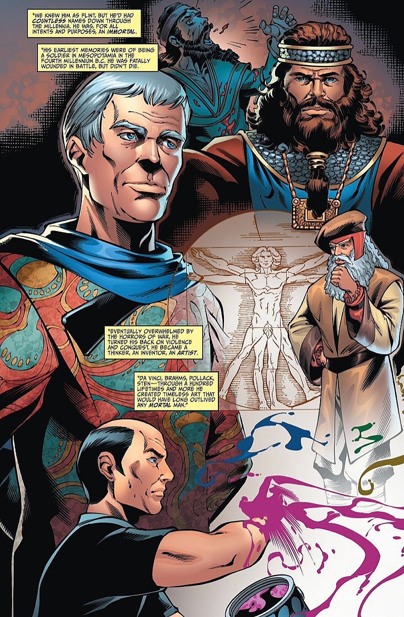 Star Trek/Legion of Super Heroes #5, Capitão Kirk explica a história de Flint de TOS