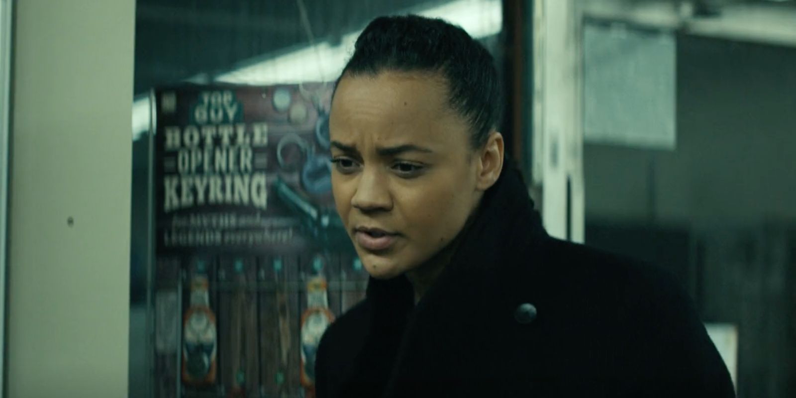 Maria Sten as Neagly speaking in a convenience store in Reacher season 2 episode 6.