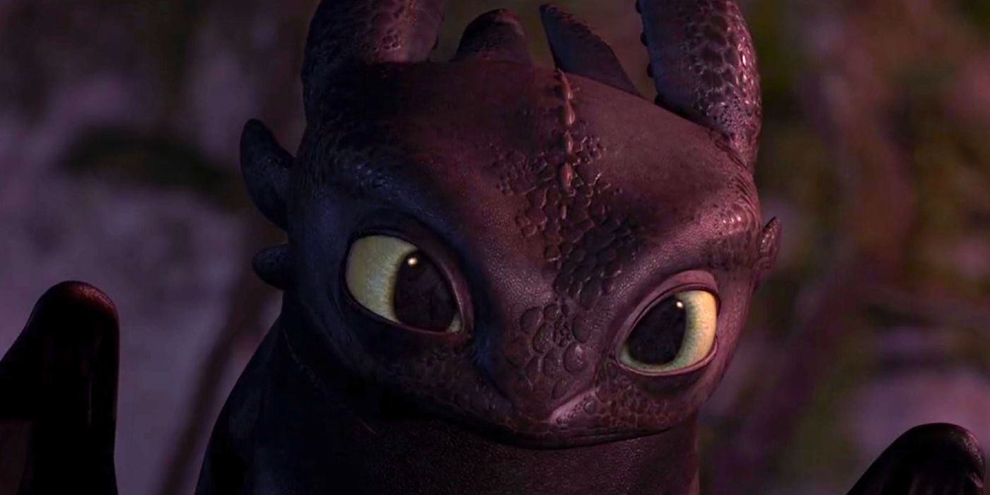 Toothless looking expectant in How to Train Your Dragon 2010