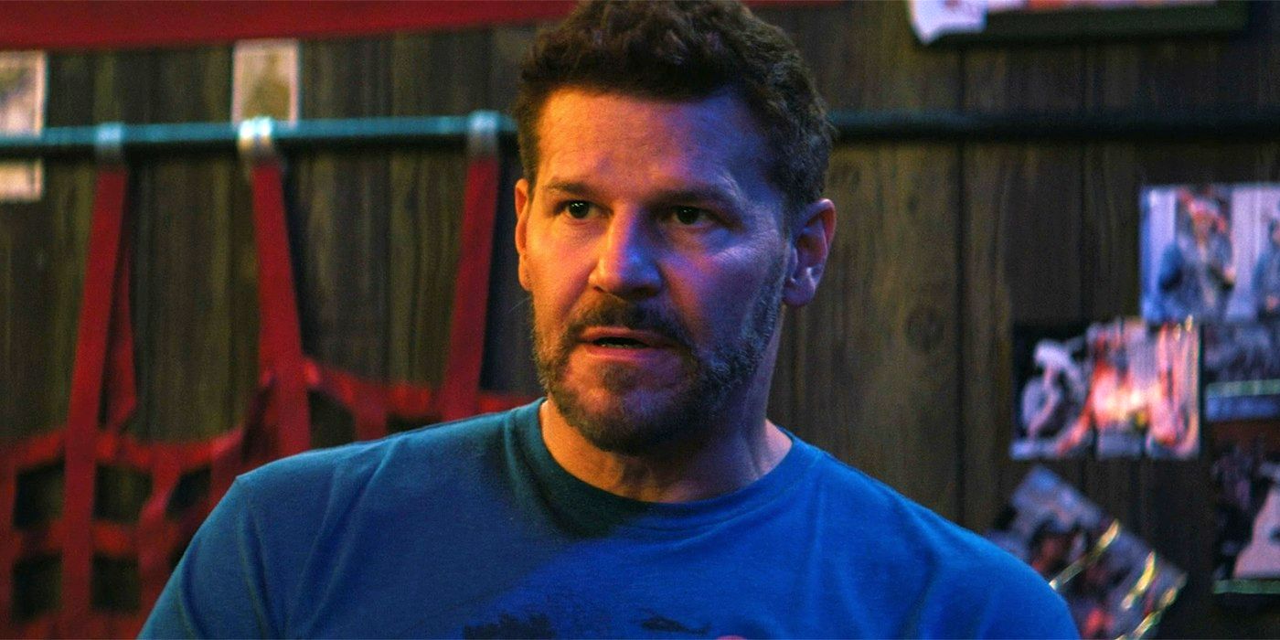 David Boreanaz as Jason Hayes wearing blue shirt with serious expression in SEAL Team season 6 episode 10