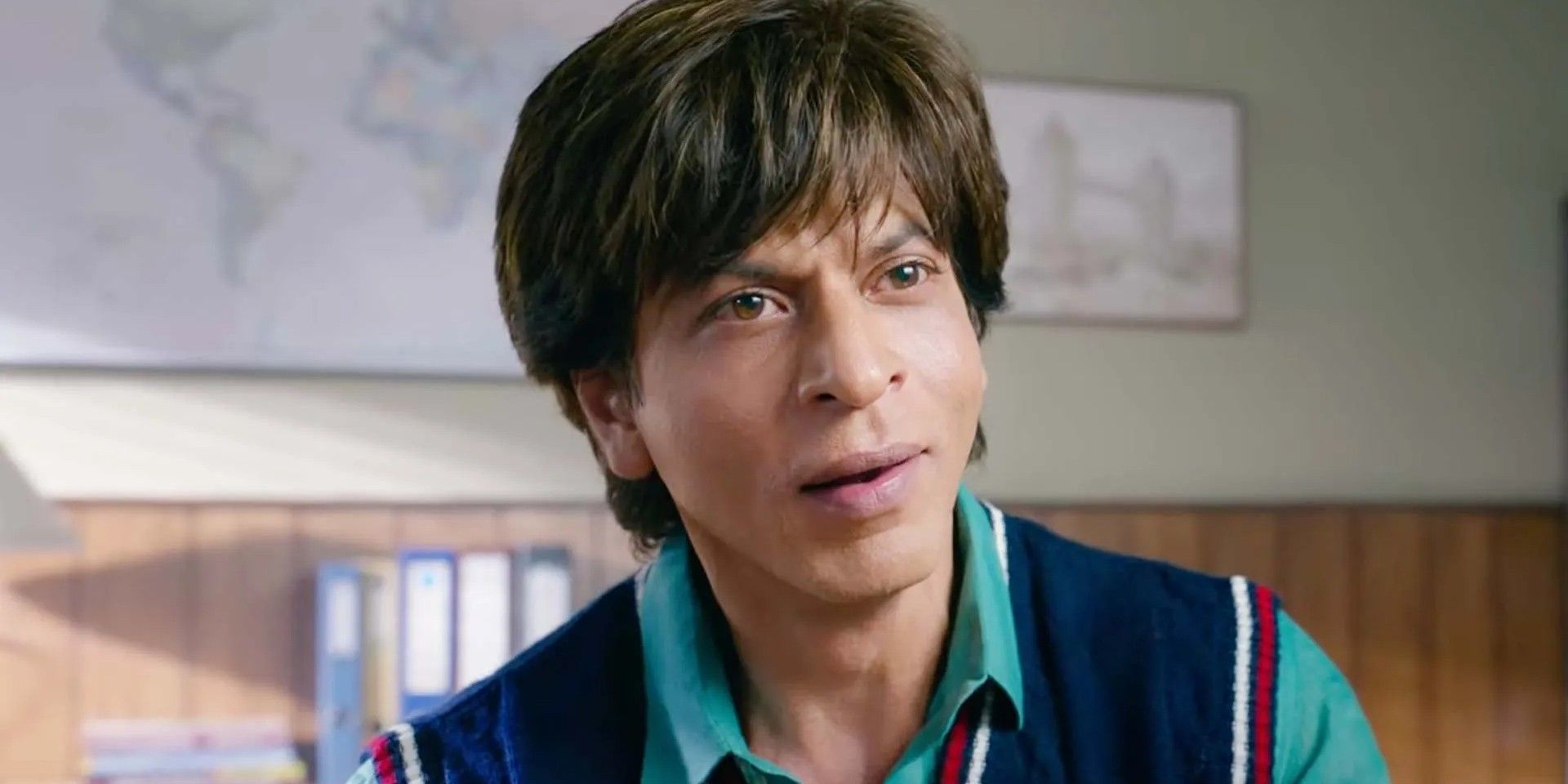 Shah Rukh Khan as Hardy smiling in Dunki