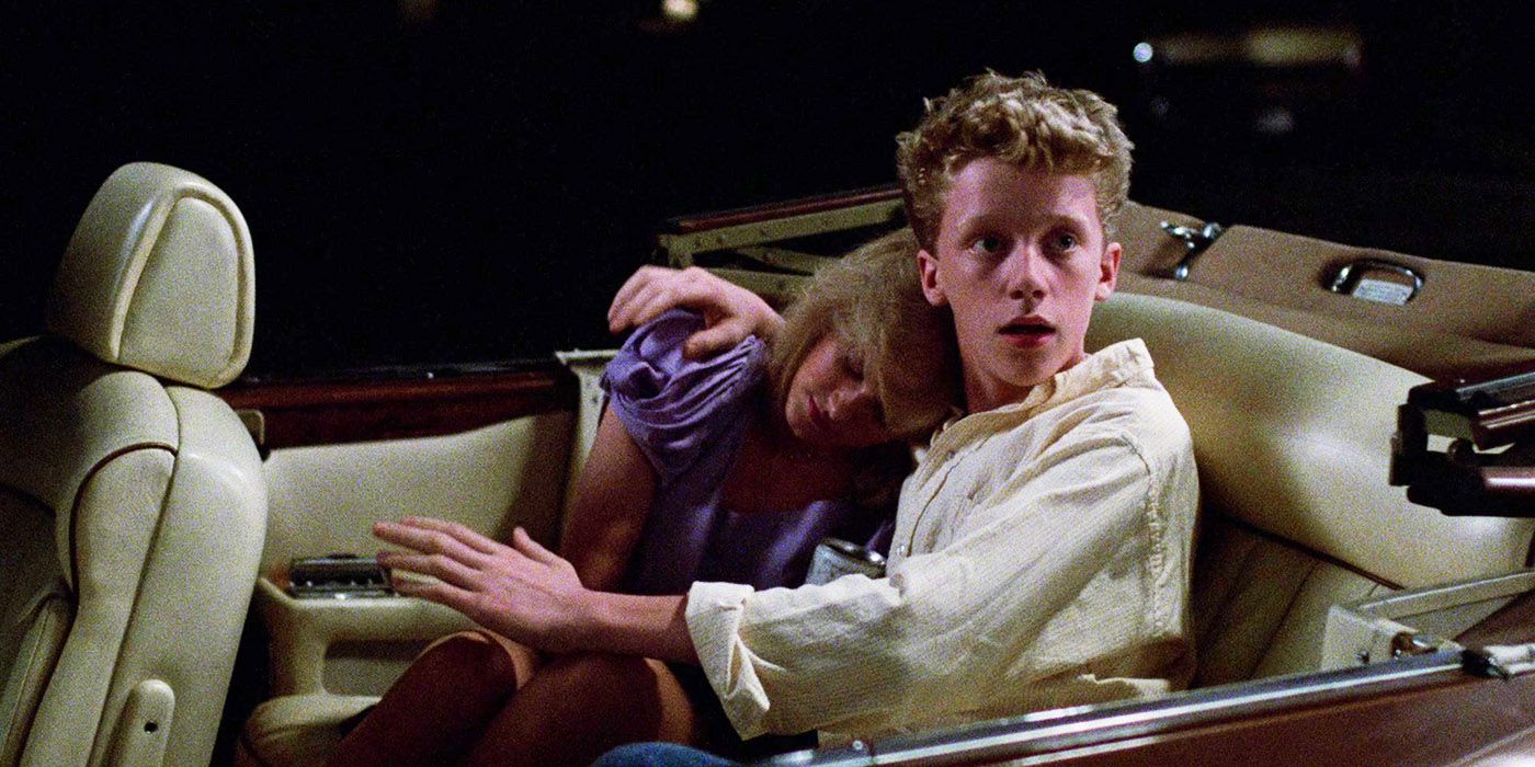 Sixteen Candles passed out Caroline with surprised Ted in the car
