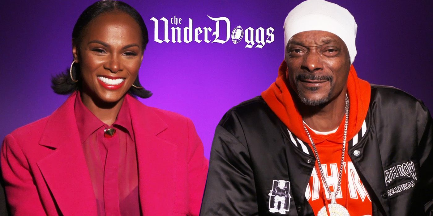 Edited image of Snoop Dogg & Tika Sumpter during The Underdoggs interview