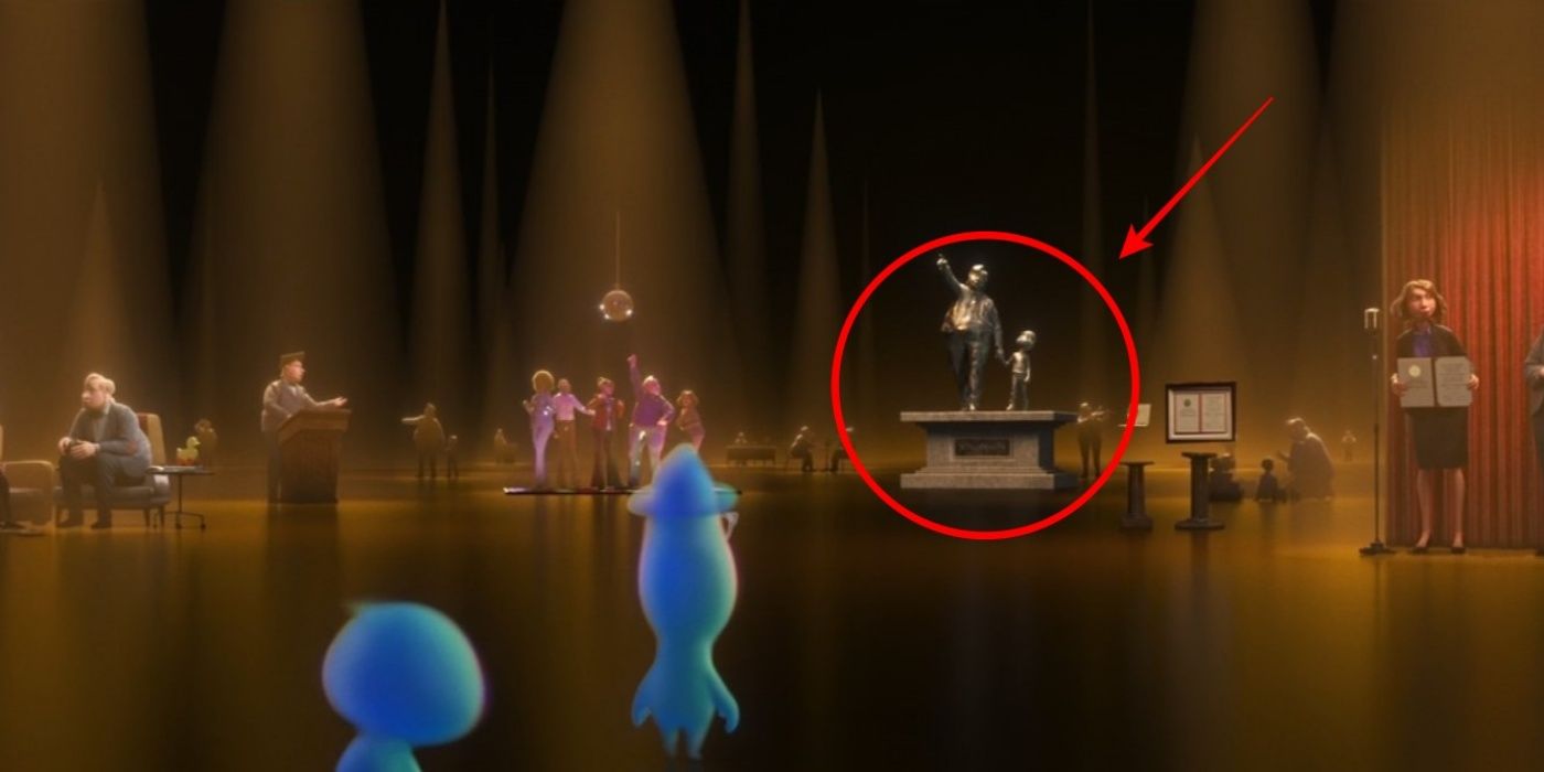Joe and 22 in Dr. Borgensson’s Hall of You in Pixar's Soul.