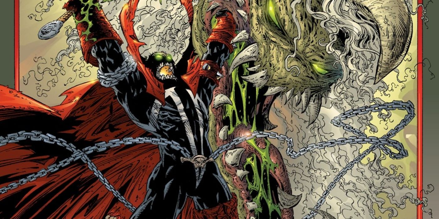 Spawn killing Malebolgia, the former King of Hell.