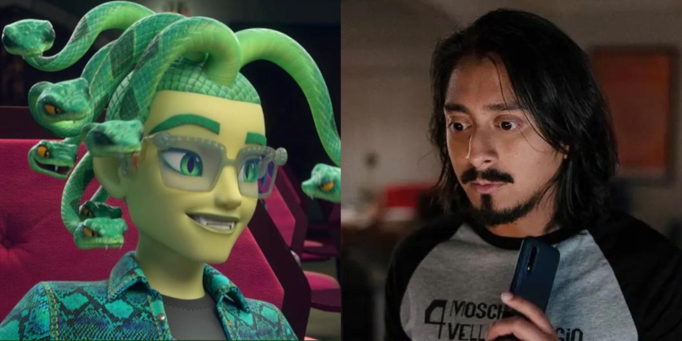 Split image of Deuce Gorgon and Tony Revolori as Jason Carvey in Scream 6.