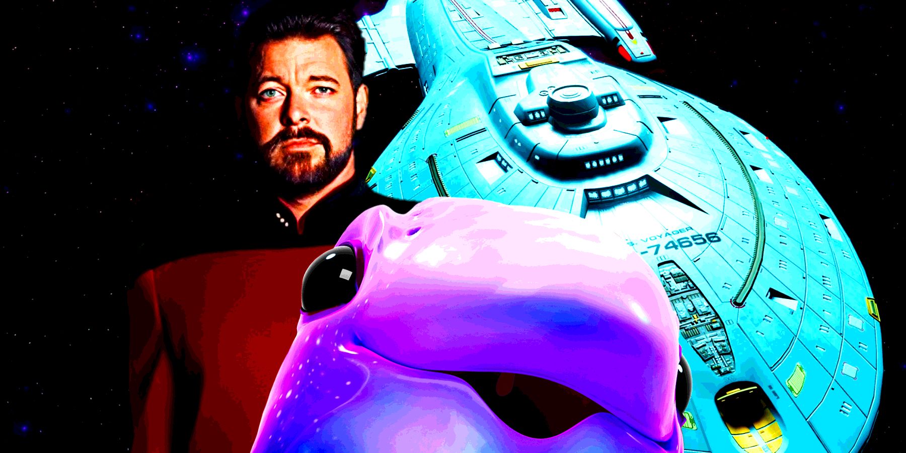 Riker, Murf and the USS Voyager