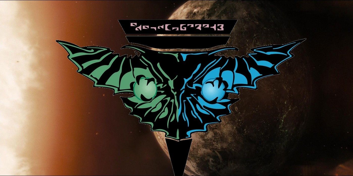 Image of the supernova approaching Romulus with the Romulan logo in the foreground.