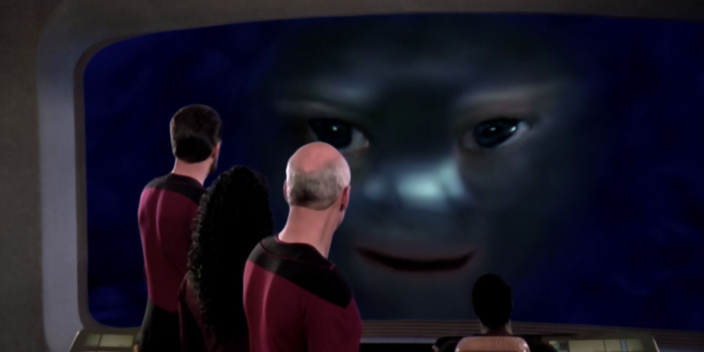 Star Trek TNG Where Silence Has Lease Captain Picard Riker Troi