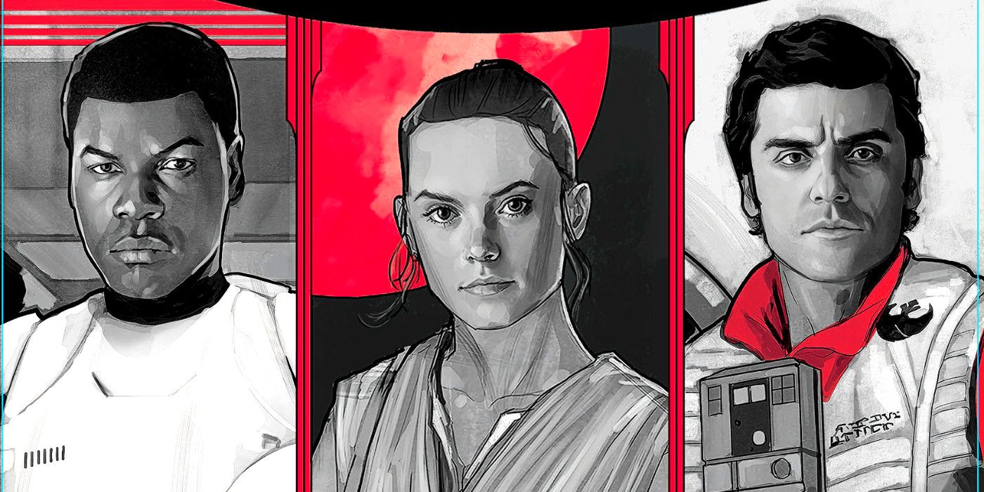 Finn, Rey, and Poe Dameron on the cover of Star Wars: Before the Awakening.