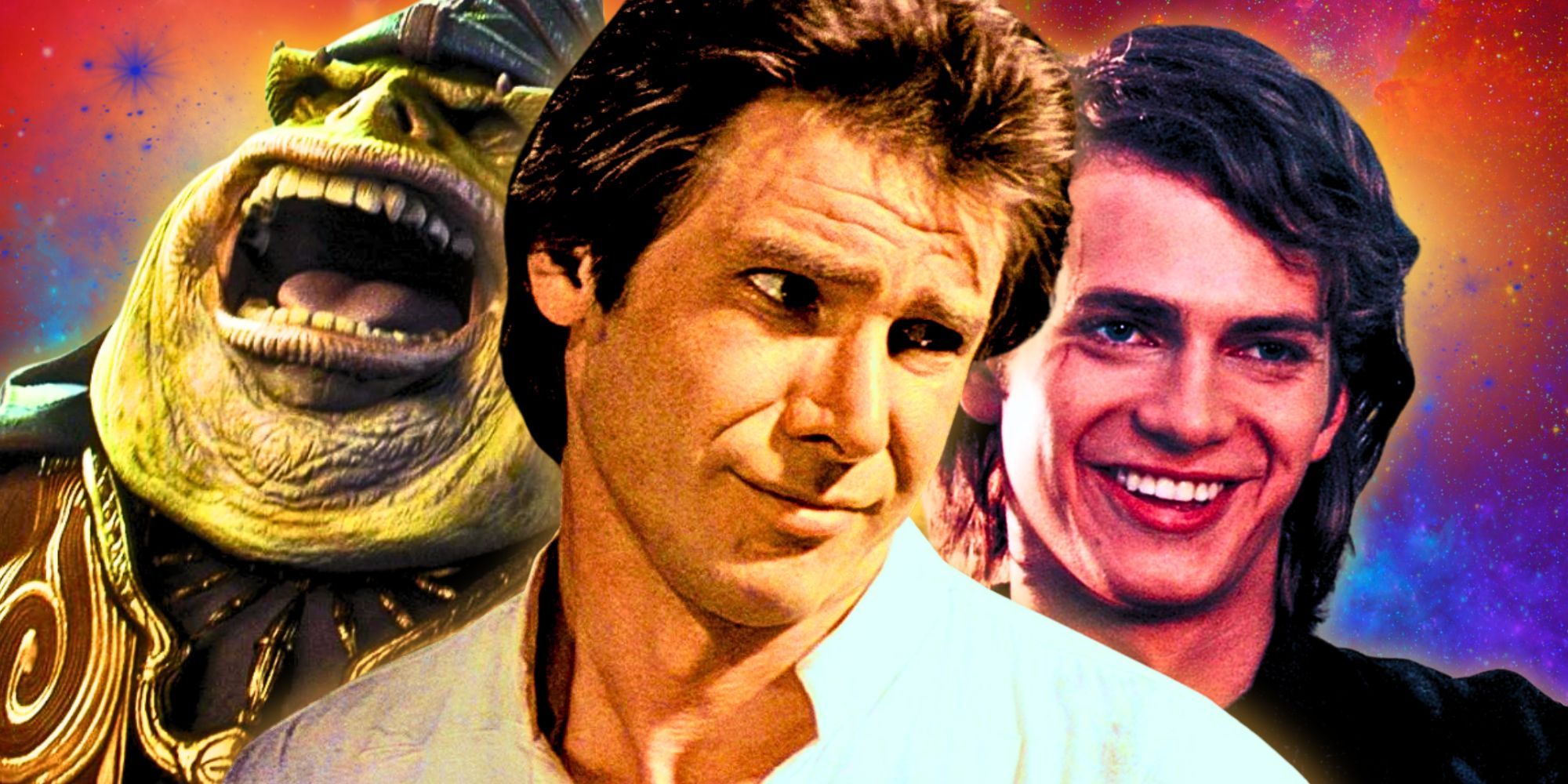 Boss Nass laughing Han Solo mischievous and Anakin laughing