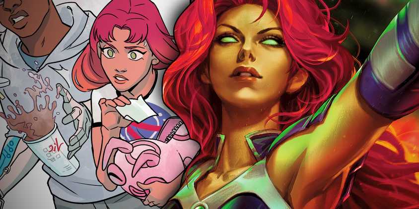 Starfire Young in Teen Titans Graphic Novel Art (Kami Garcia and Gabriel Picolo)
