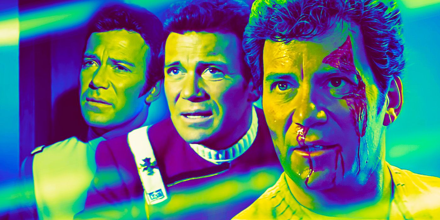 Star Trek (movies). William Shatner as Admiral Captain James T. Kirk.