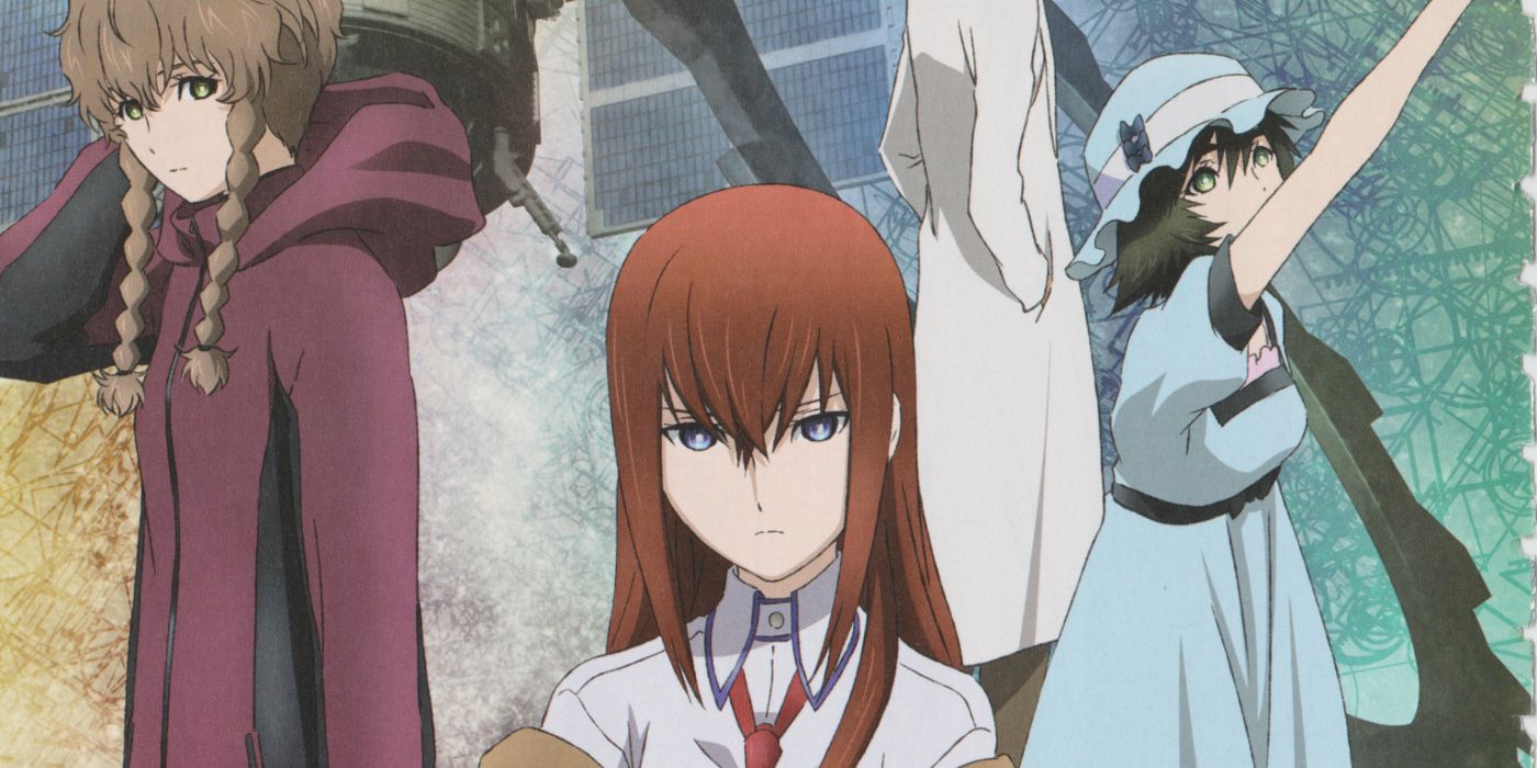 Cast principale di Steins;Gate con Kurisu Mayuri e Suzuha