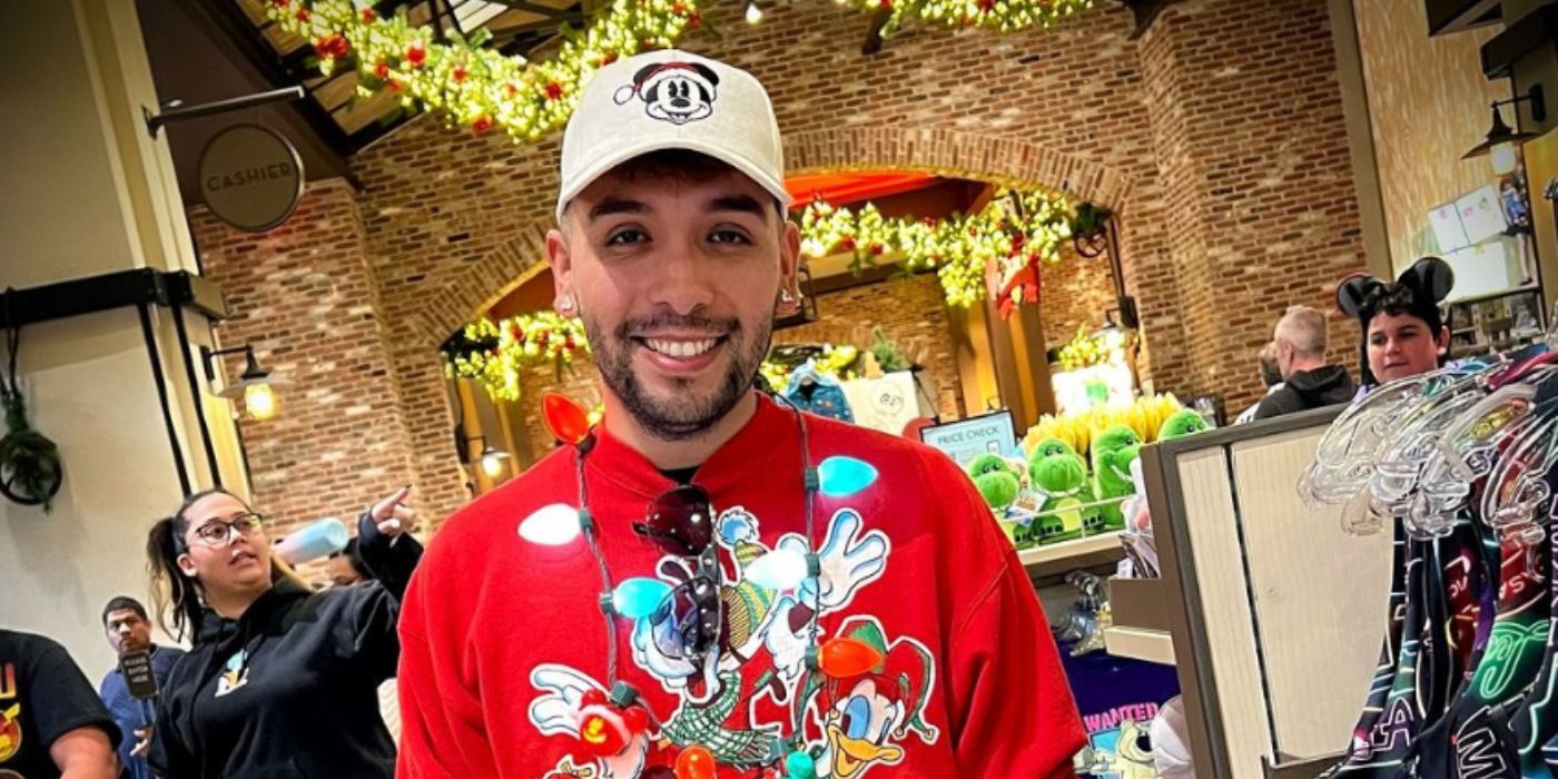 Stephen Alsvig from Vanderpump Villa in bright shirt smiling at restaurant 