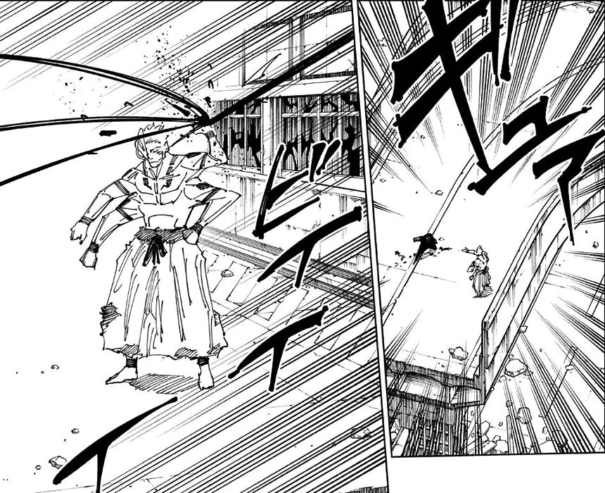 Sukuna é atingido por um ataque de manipulação de sangue em Jujutsu Kaisen