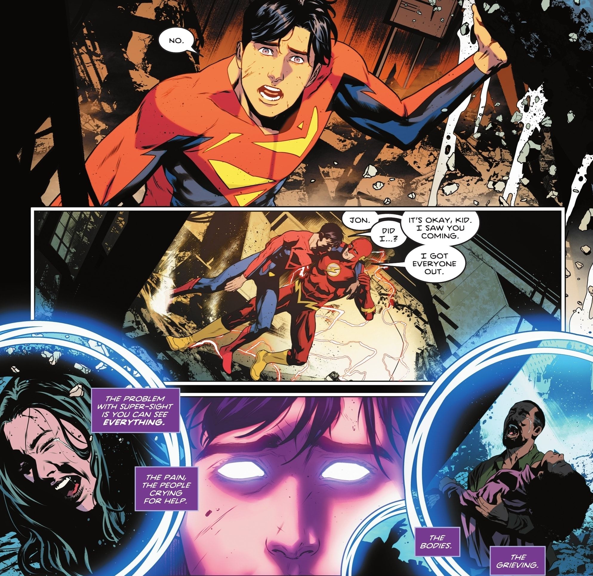 Superman Jon Kent Enhanced Senses Grief DC