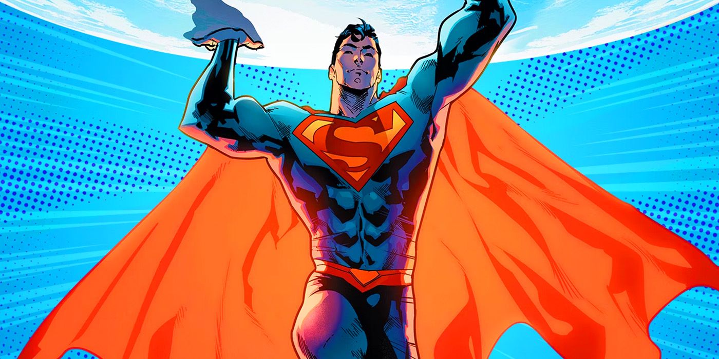 Superman lifting the world in DC Comics