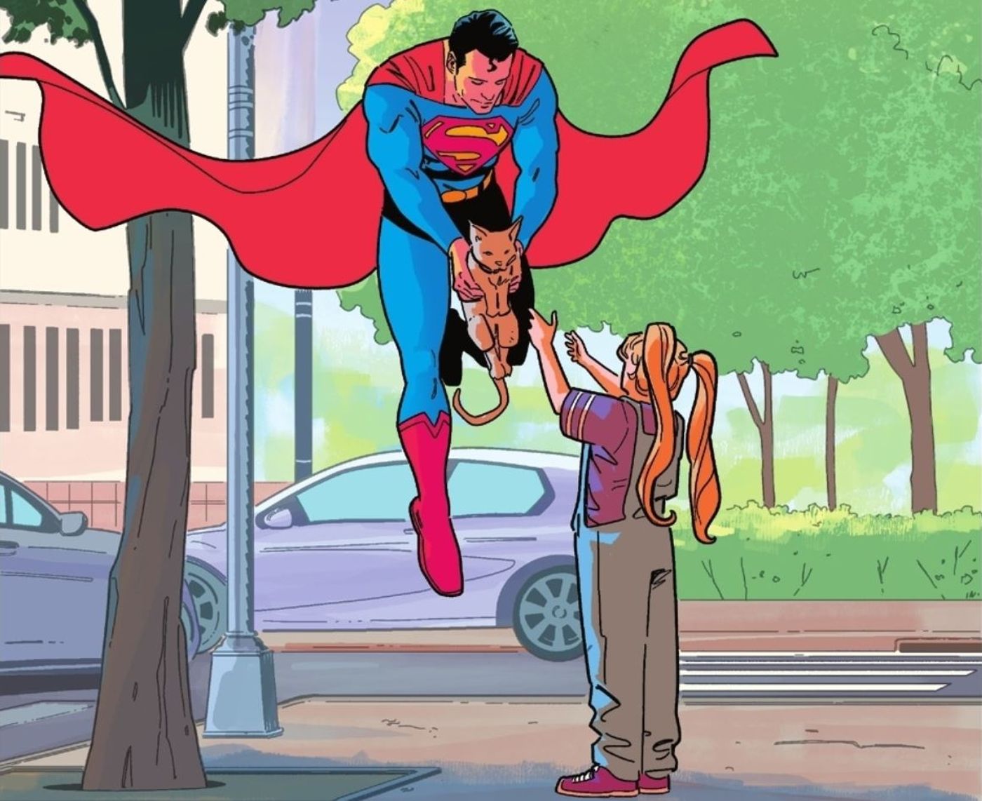 Superman Rescues a Kitty Cat DC