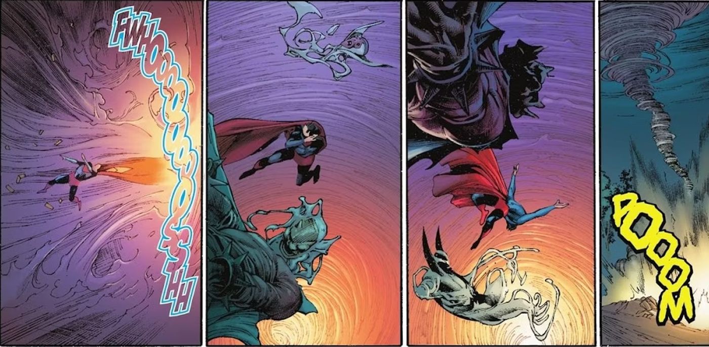 Action Comics #1060, Superman recklessly summons two demons as he attempts to save his family