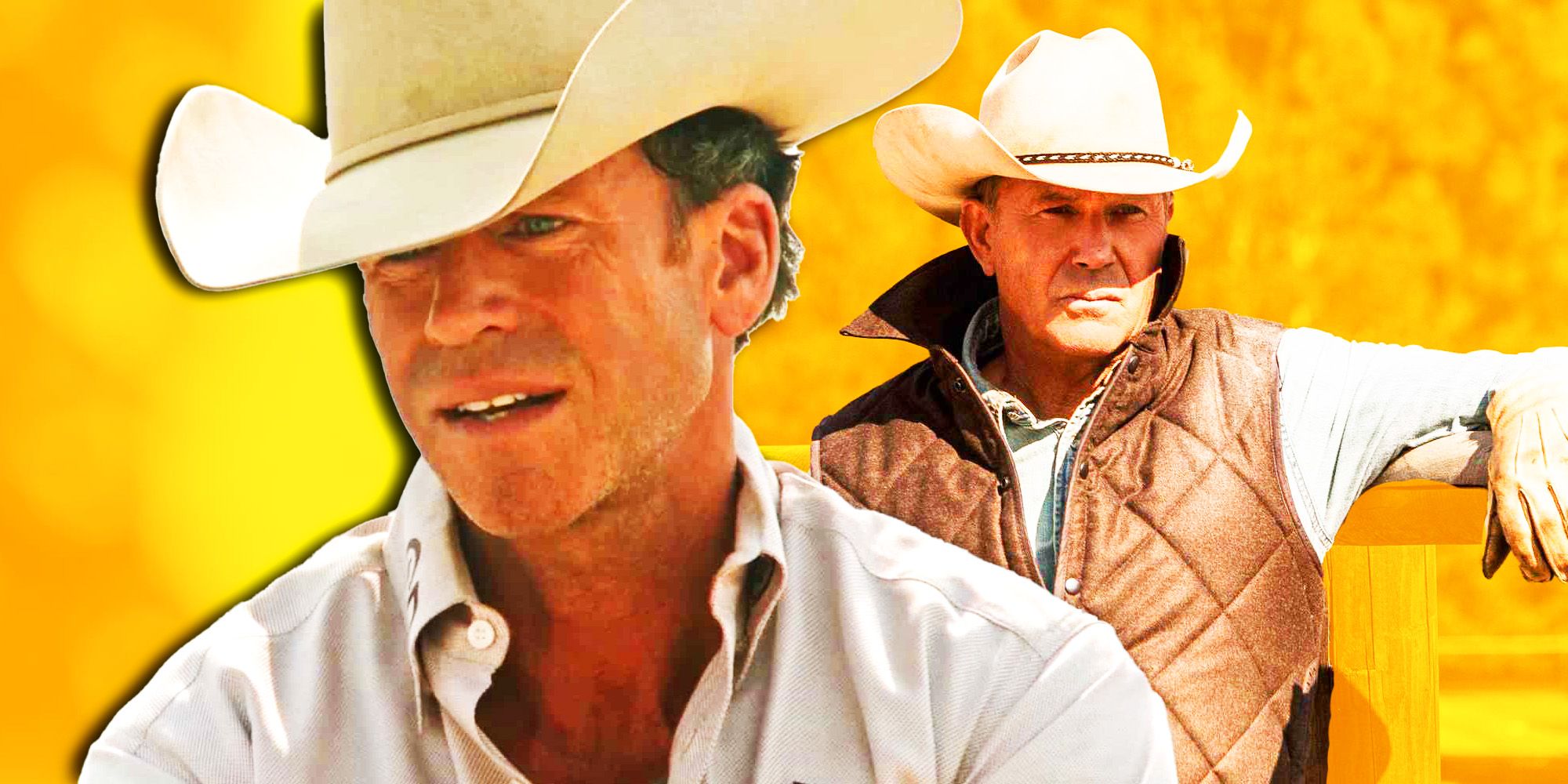 Taylor Sheridan and Kevin Costner from Yellowstone