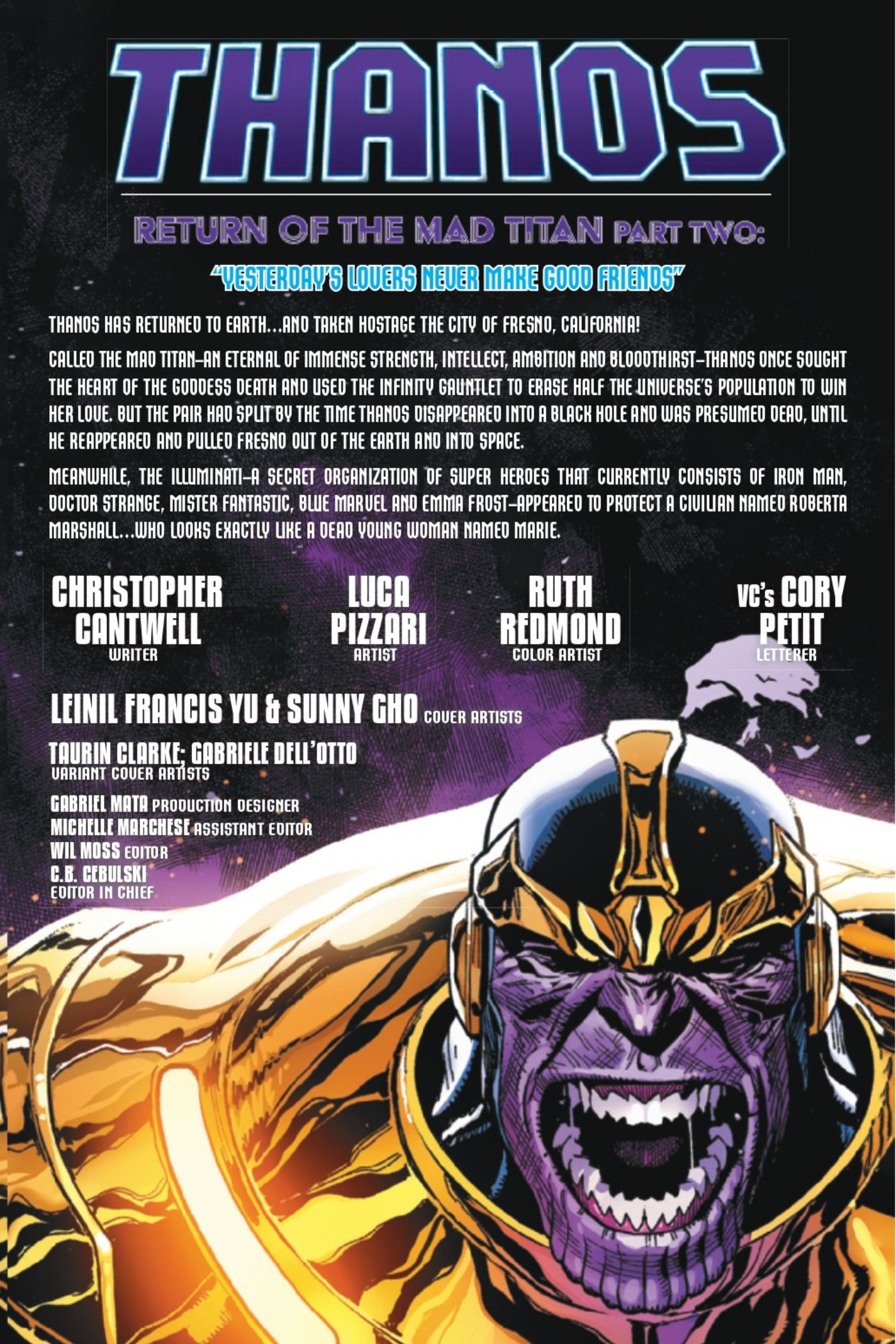 Thanos #2 Preview page 2.