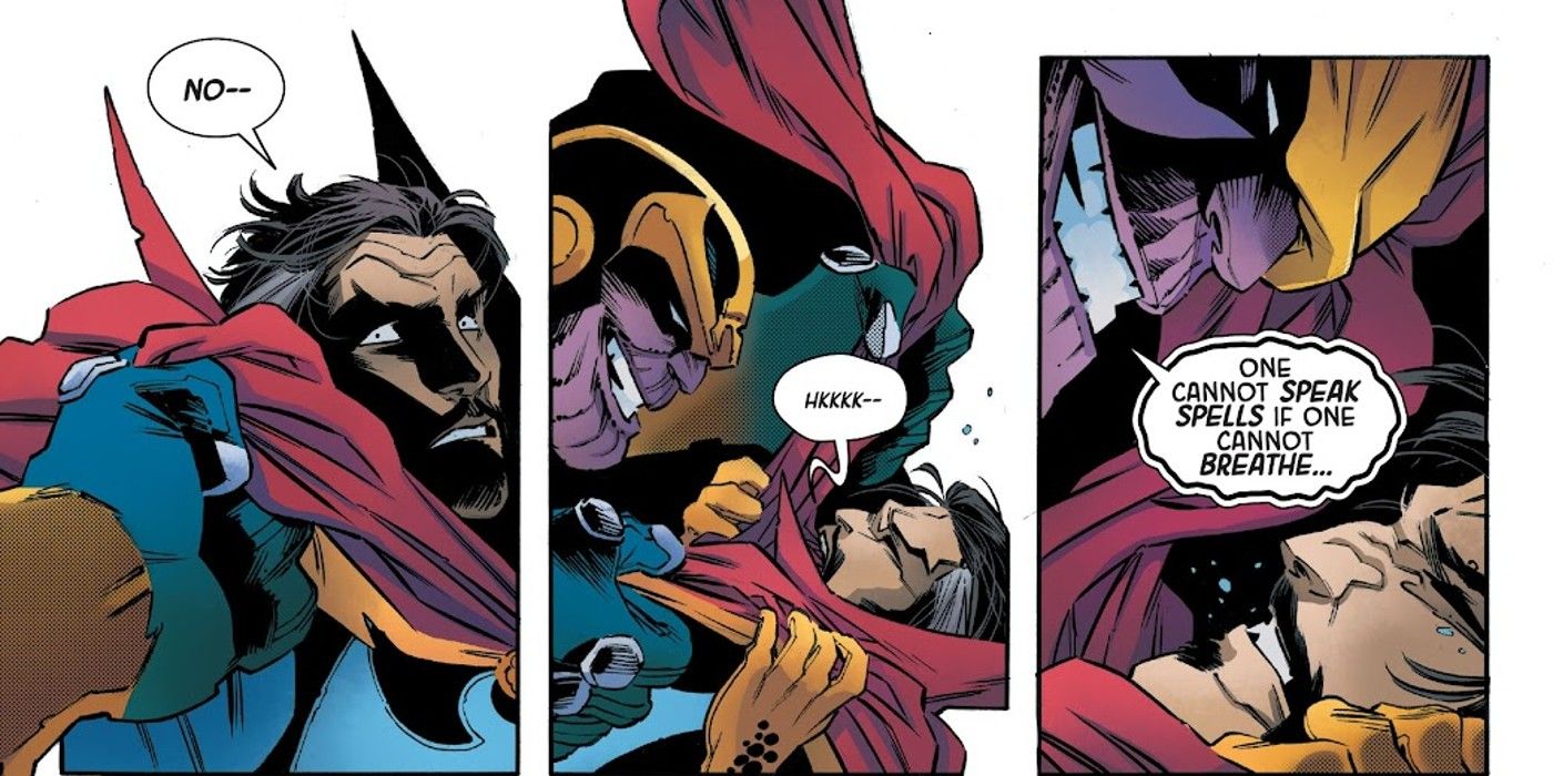 Thanos grabs Doctor Strange