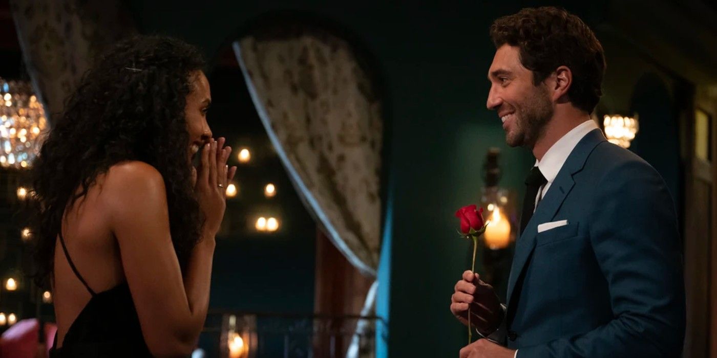 The Bachelor Season 28 Contestant Rachel Nance Receiving A Rose From Joey Graziadei