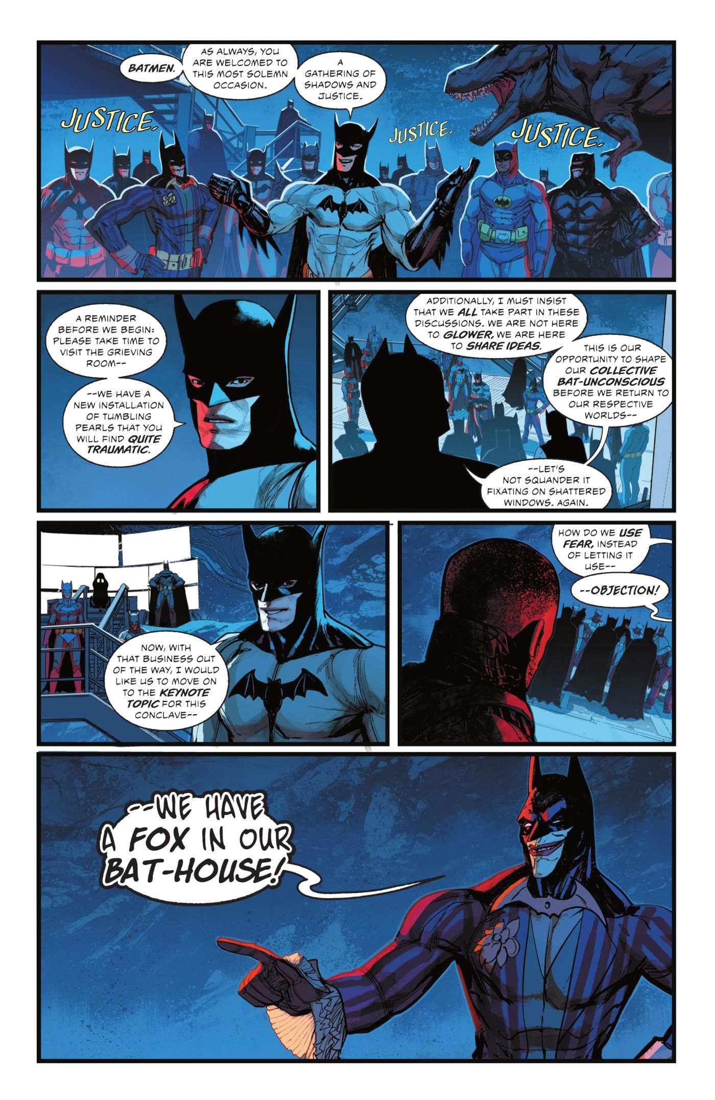 Outsiders #3, the Smiling Bat &ndash; a version of the Joker who has become Batman