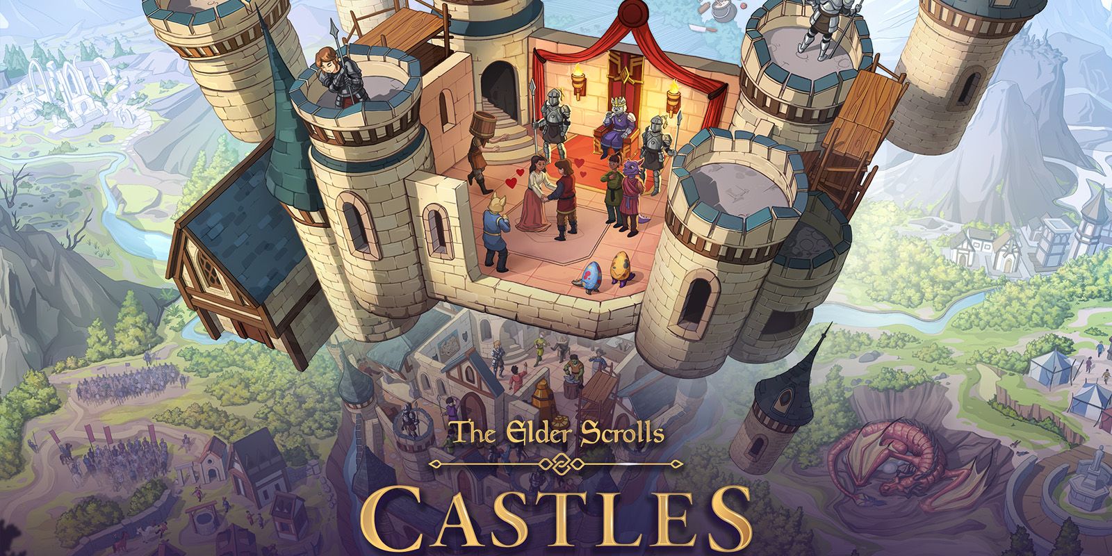 The Elder Scrolls Castles artwork showing a floating section of a castle and the title logo.