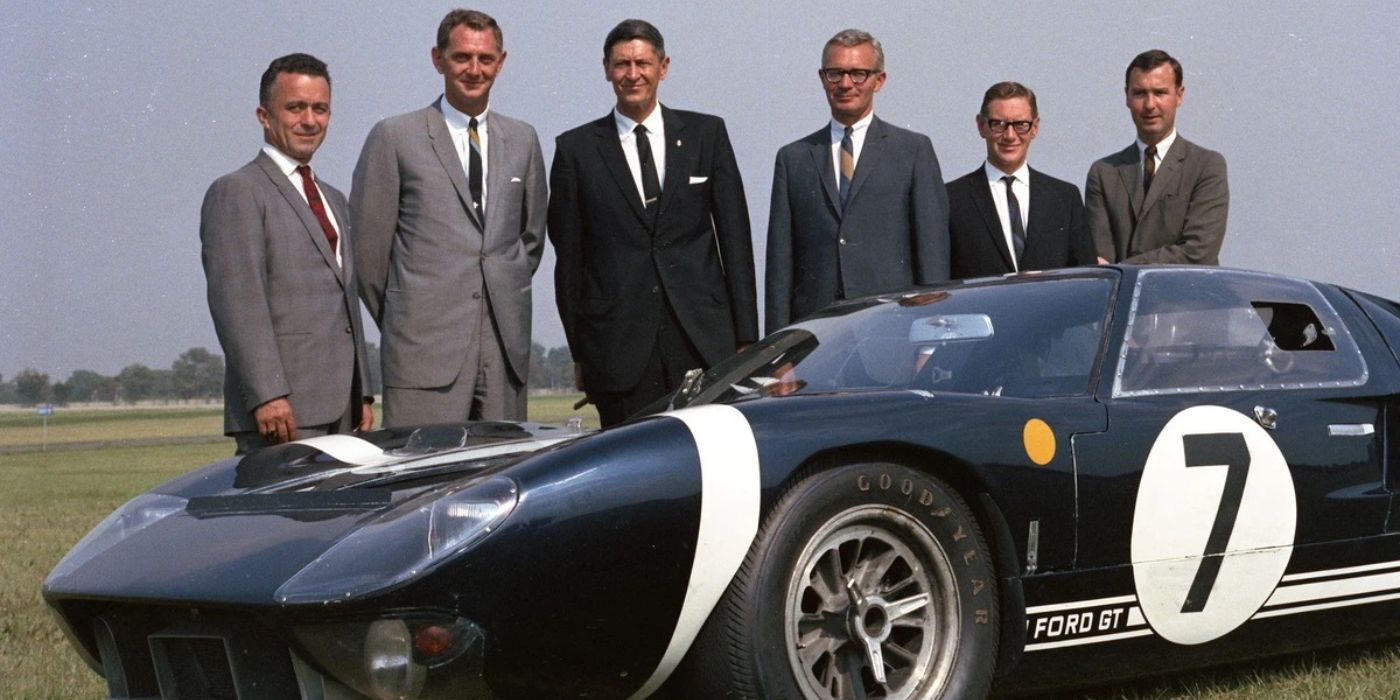 The Ford exec standing behind the Ford GT with Leo Beebe third from the right.